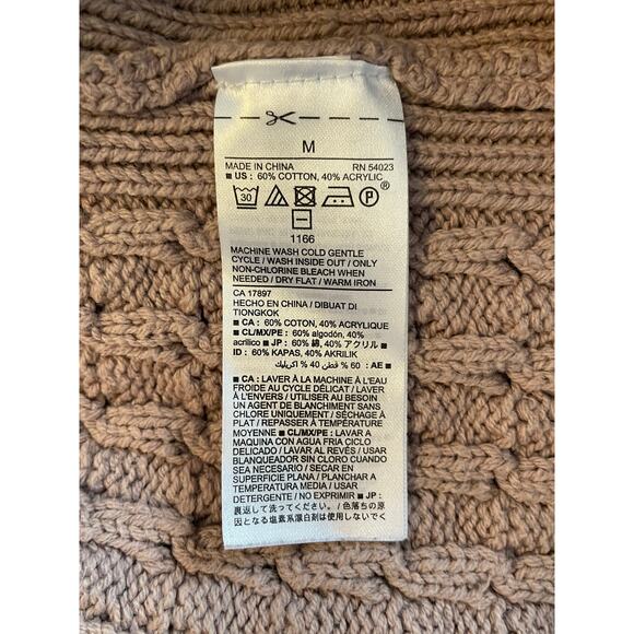 Old Navy Womens Sweater Medium Knit Pink Blush Cozy Diamond Pattern Scoop Neck - Picture 7 of 8